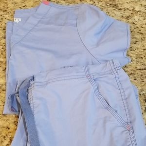 WonderWink scrub set light blue